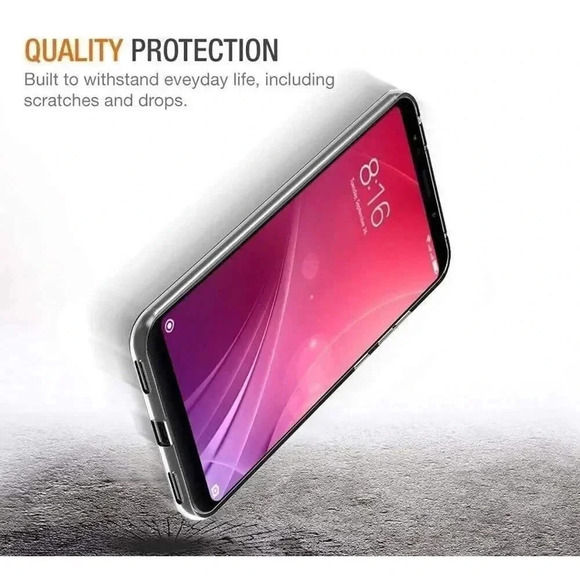 BLU View 3 Case with Tempered Glass Screen Protector Rotating Ring Magnetic Blue - Picture 5 of 8